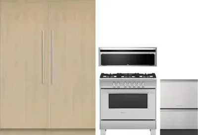 5 Piece Package Includes Refrigerator, Freezer, Range, Hood And Dishwasher